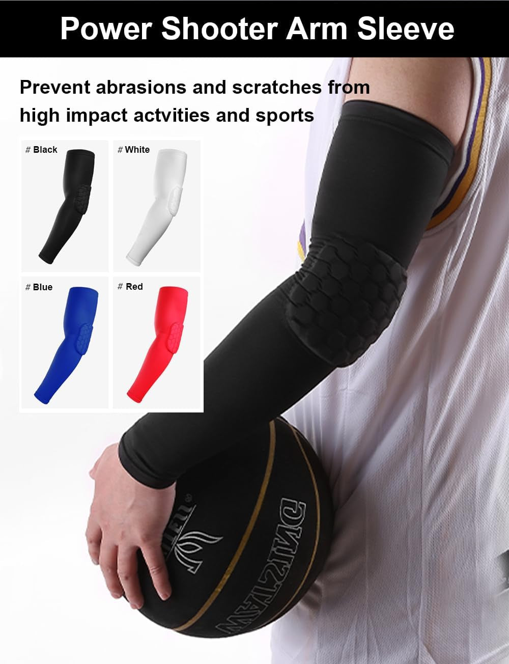 Elbow Compression Sleeve Padded Elbow Sleeve Volleyball Elbow Pads, Basketball Arm Sleeve Football Arm Sleeve