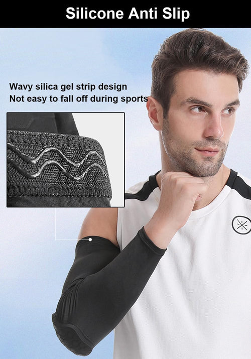 Elbow Compression Sleeve Padded Elbow Sleeve Volleyball Elbow Pads, Basketball Arm Sleeve Football Arm Sleeve