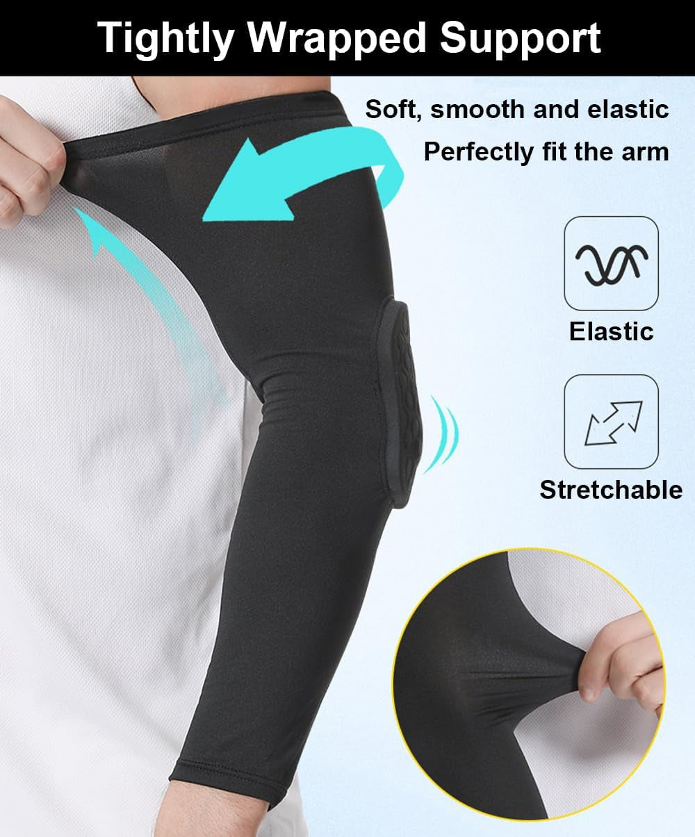 Elbow Compression Sleeve Padded Elbow Sleeve Volleyball Elbow Pads, Basketball Arm Sleeve Football Arm Sleeve