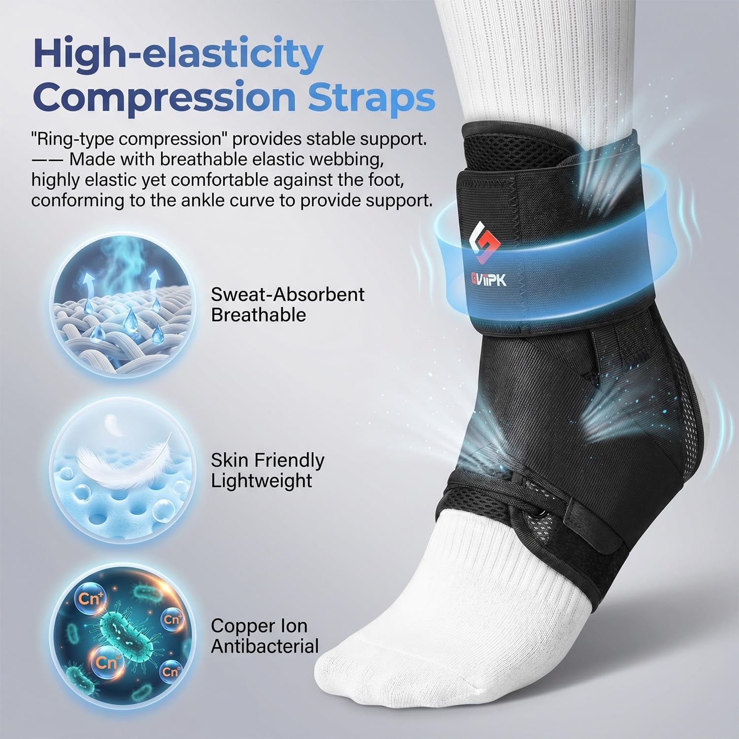 Ankle Brace for Sprained Ankle, Quick Lace up Ankle Brace Support Women Men, Foot Brace Ankle for Plantar Fasciitis Relief and Achilles Tendonitis Wrap, Injury Recover, Running, Sports RED- S